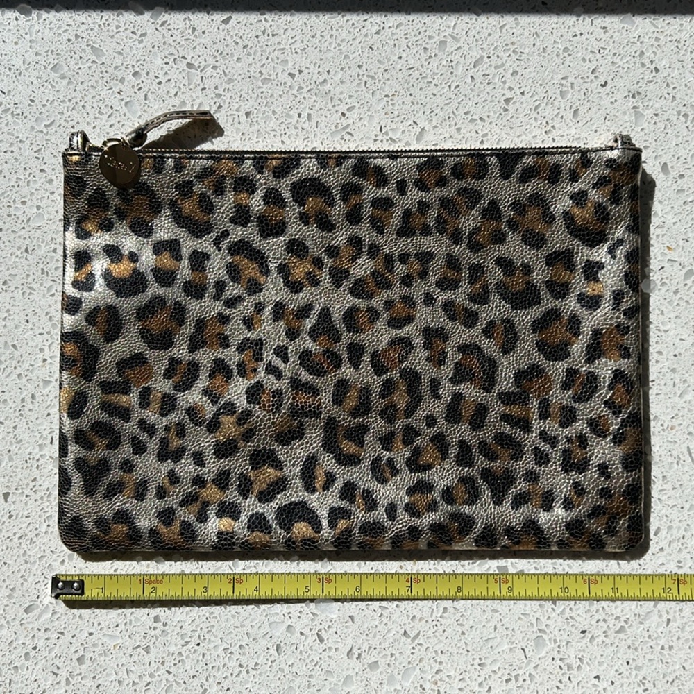 NWOT Clare V. Leopard Print Clutch